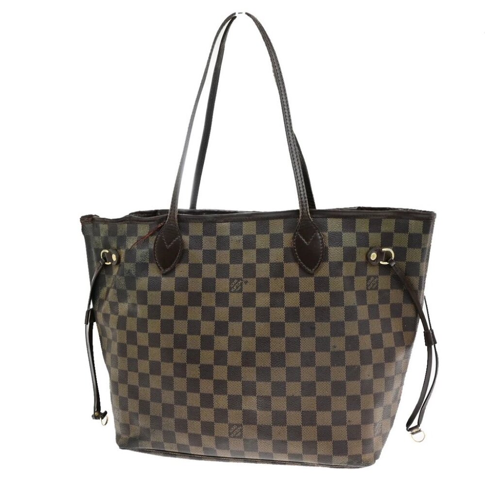 LOUIS VUITTON Neverfull MM Shoulder Tote Bag Damier Leather Brown - Picture 13 of 14
